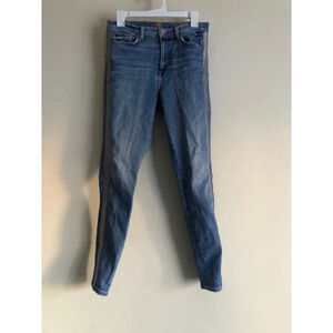 7 for All Mankind High Waist Ankle Skinny Blue Jeans sz 28